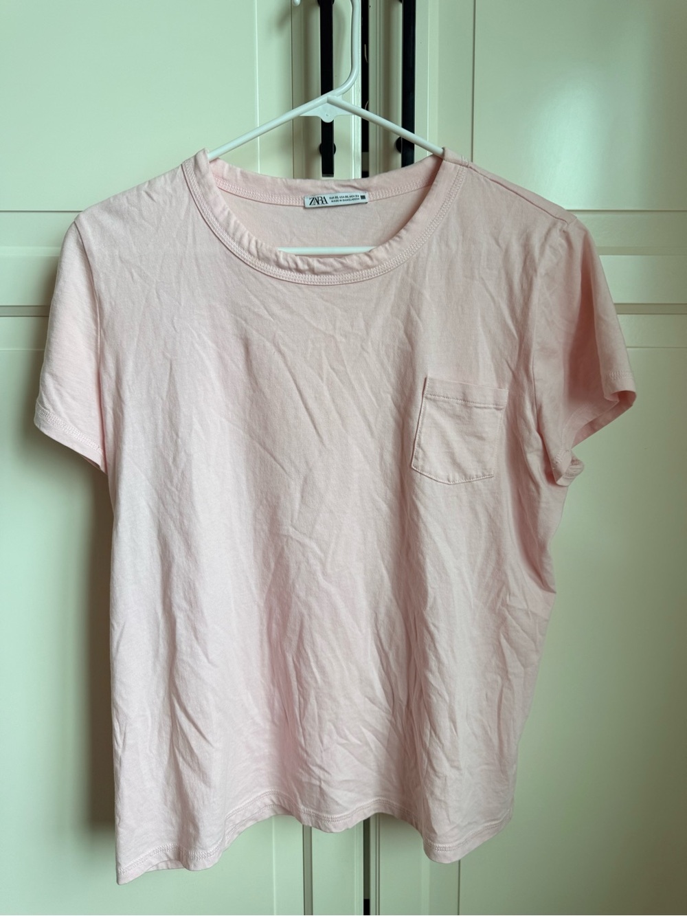 Zara Pink One Pocket T Shirt Size XL